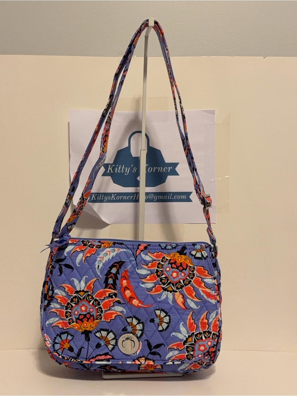 NWOT Vera Bradley Saddle Crossbody Bag Mural Garden Pattern